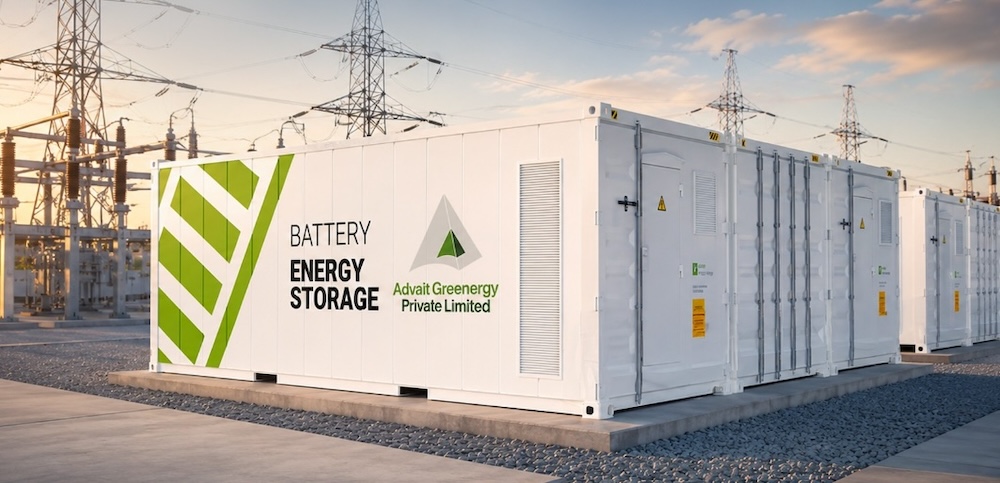 Advait Battery Ecosystems facility in India developing integrated battery energy storage solutions.