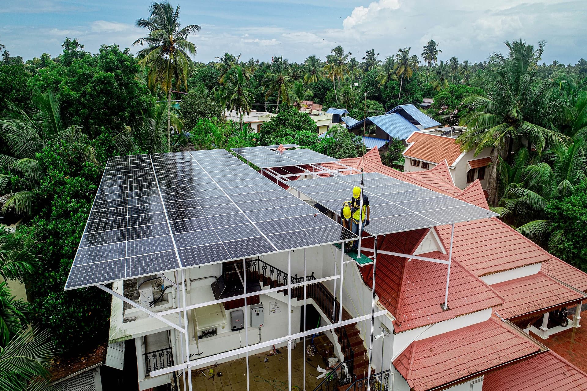 Rooftop solar installation