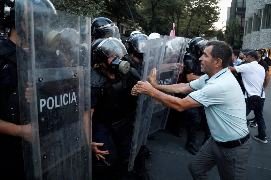 Albanian protest against tourism development