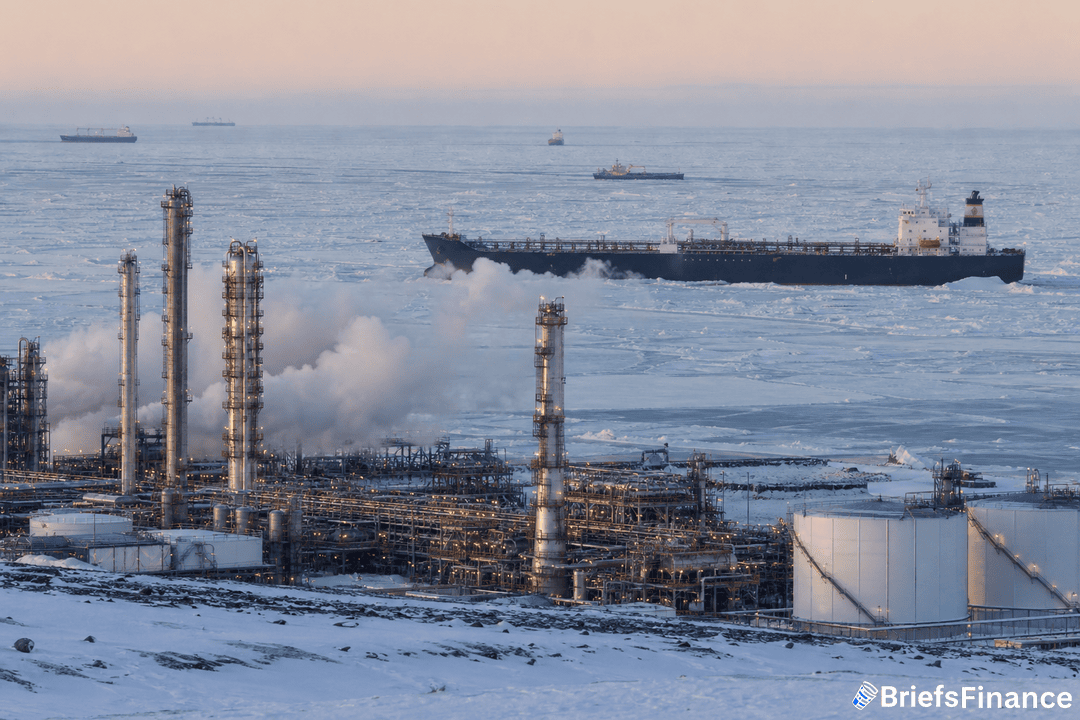 Preview image for a report on Arctic LNG 2 reaching record gas output as its shadow tanker fleet grows