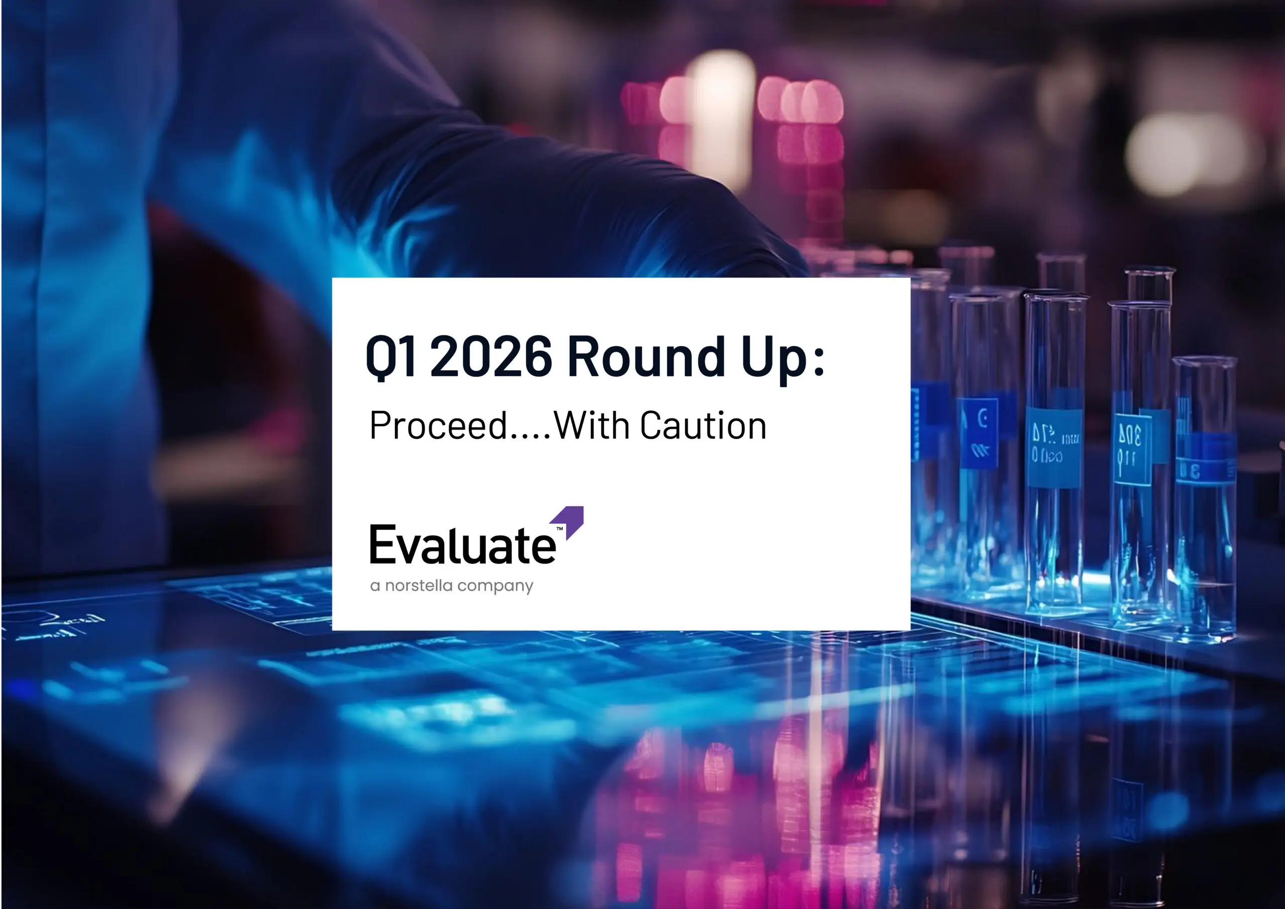 Q1 2026 바이오파마 시장 보고서 커버—"신중한 낙관주의"