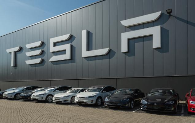 Tesla vehicle image associated with European sales data
