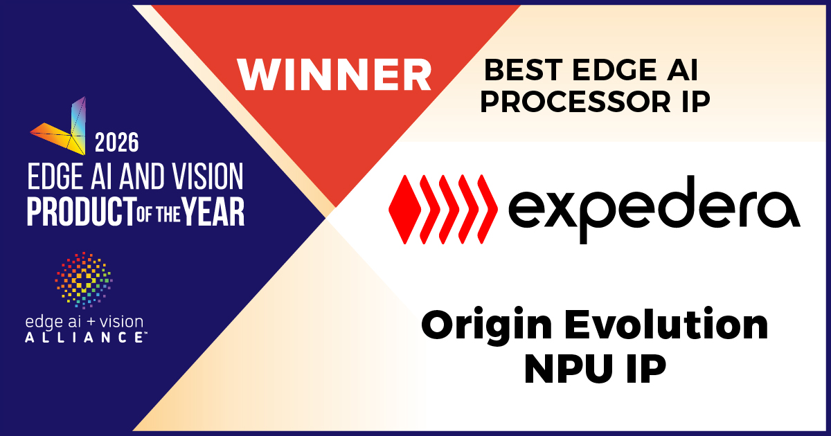 2026 Edge AI Vision Product of Year winner Expedera