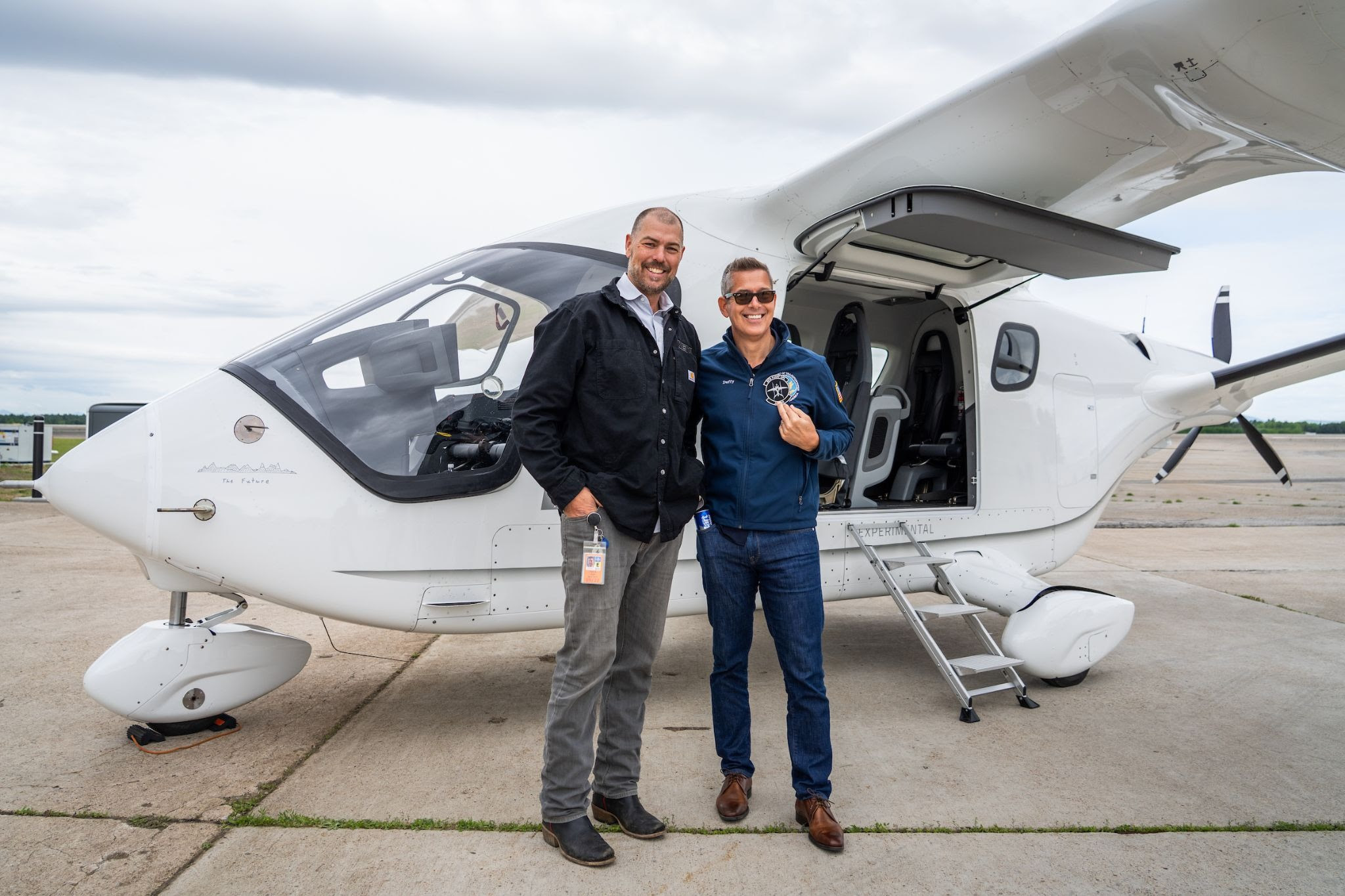 Transportation Secretary Sean Duffy piloting Beta Alia's eVTOL aircraft