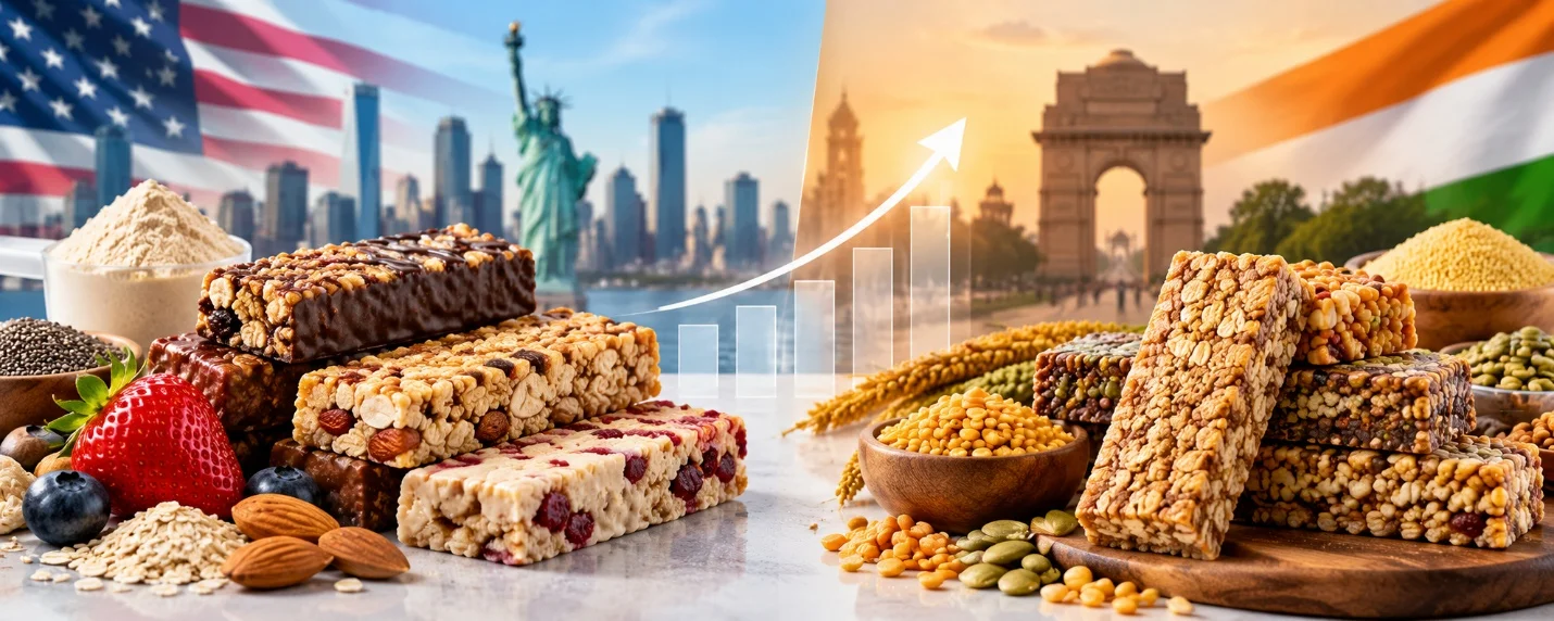 Protein snacks market insights for US and India