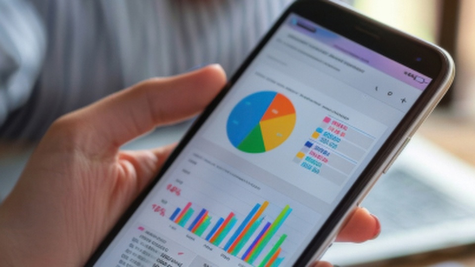 Woman looking at savings account balance on smartphone