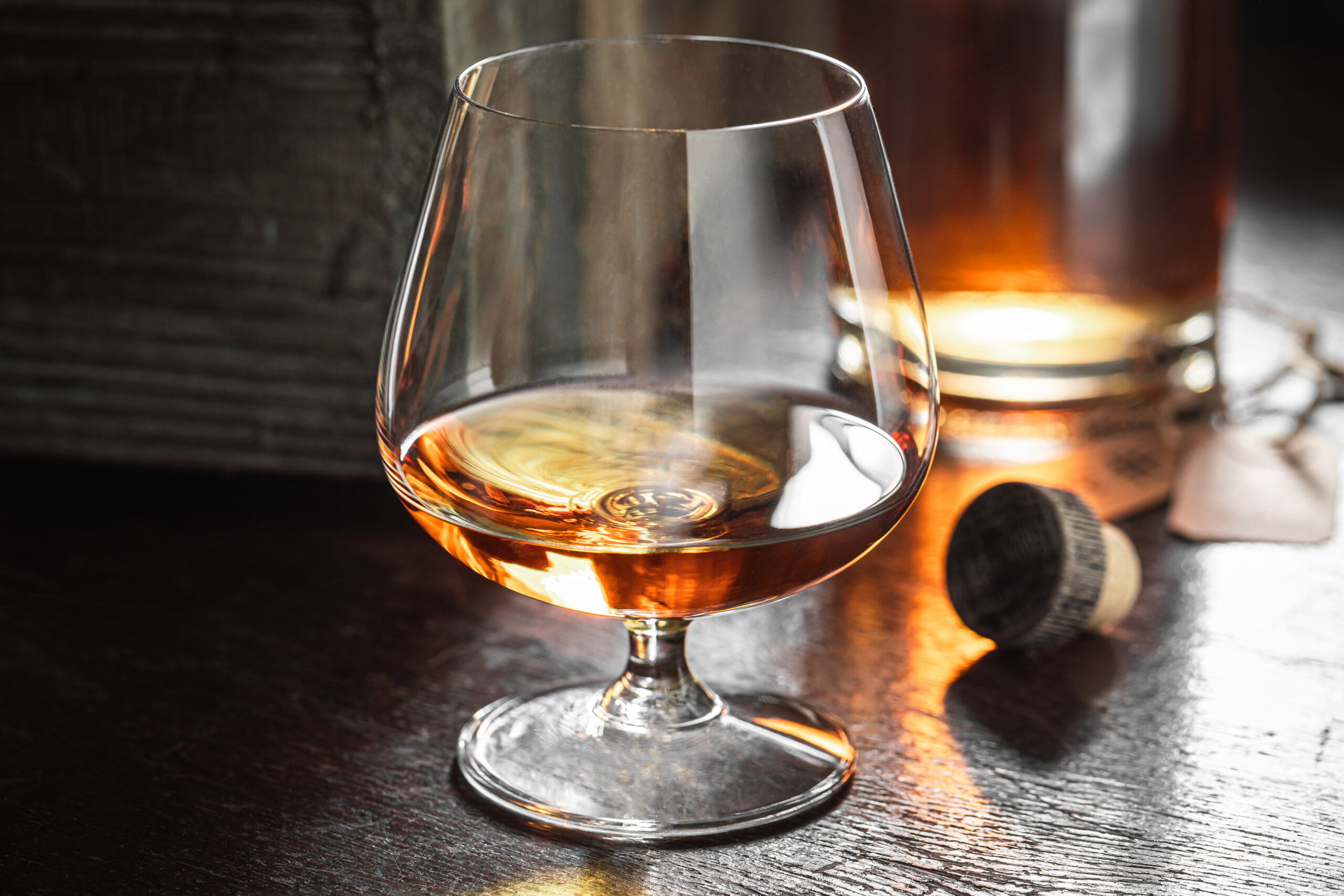 Glass of Moldovan divin/brandy