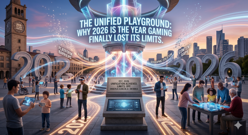 Image depicting a unified gaming environment without hardware limits