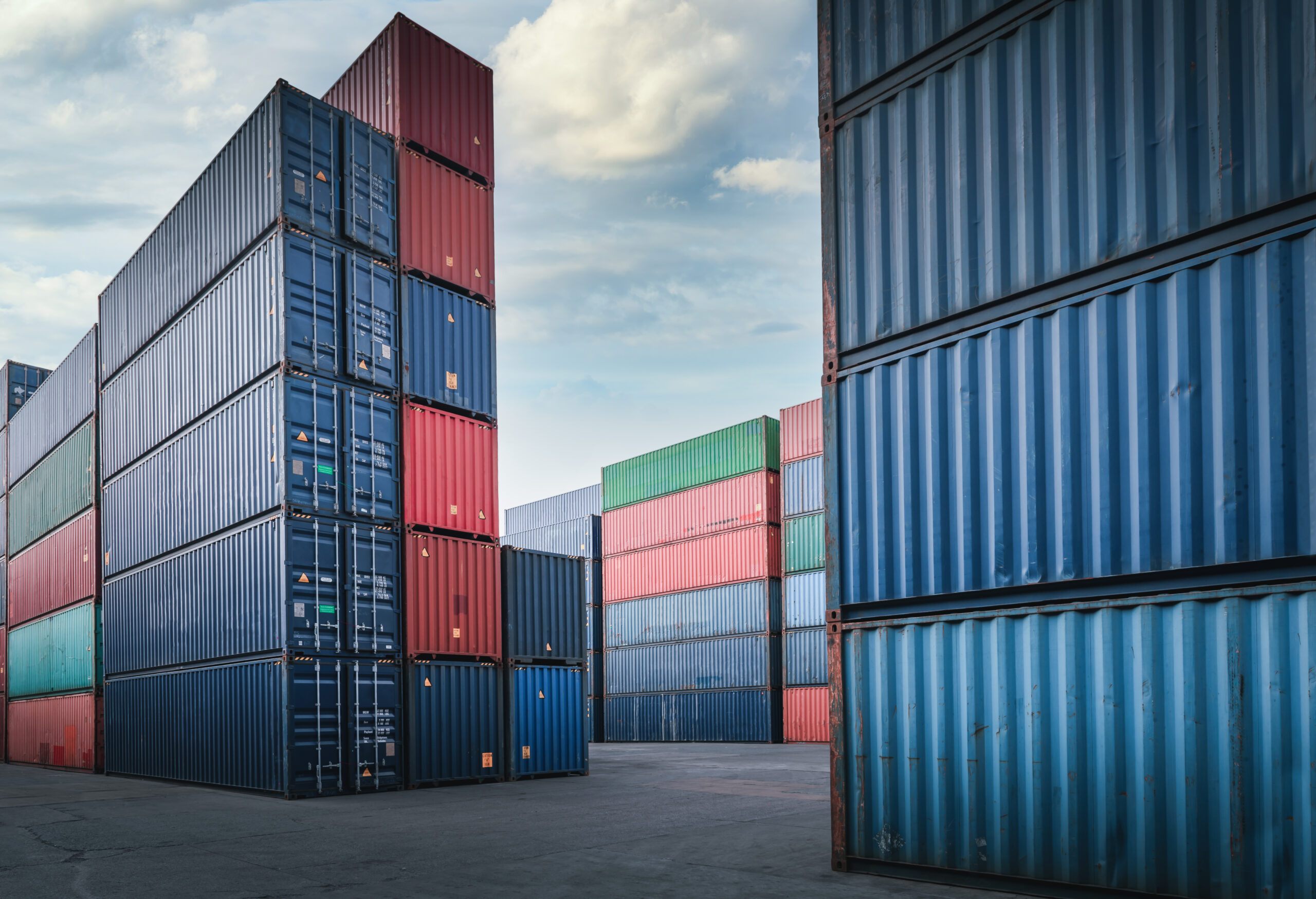 Container ships at sea representing global trade volumes