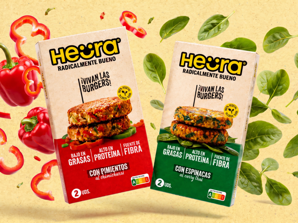 Heura's legume-based veggie burgers represent a shift to whole-food plant-based products