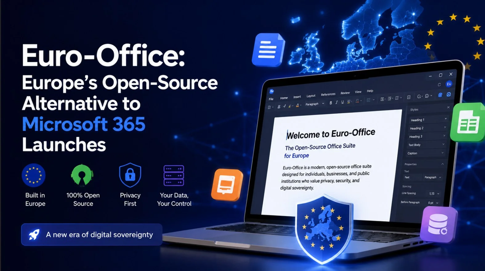 Euro-Office cloud-based office suite interface and dashboard
