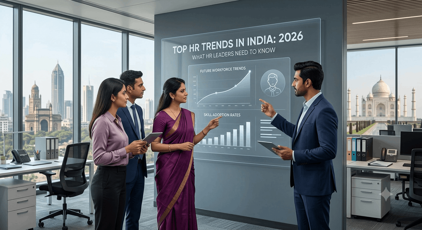 Banner for top HR trends in India 2026