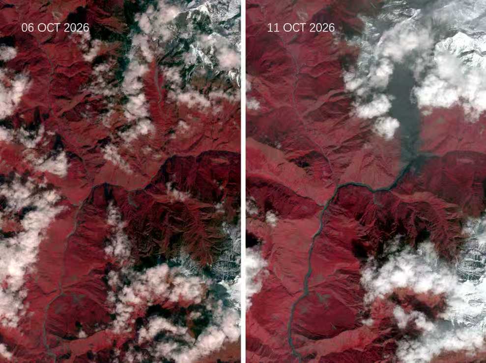 Image of landslide damage in Nepal