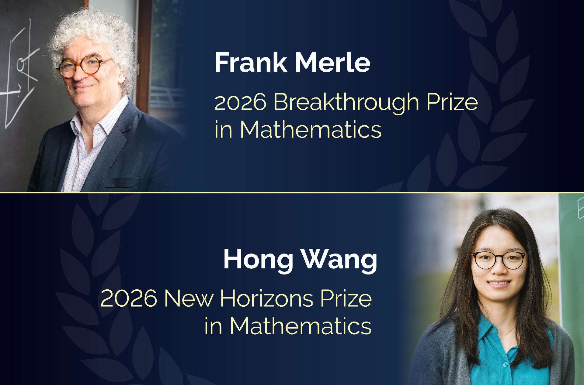 IHES Breakthrough Prize 2026 laureates announcement