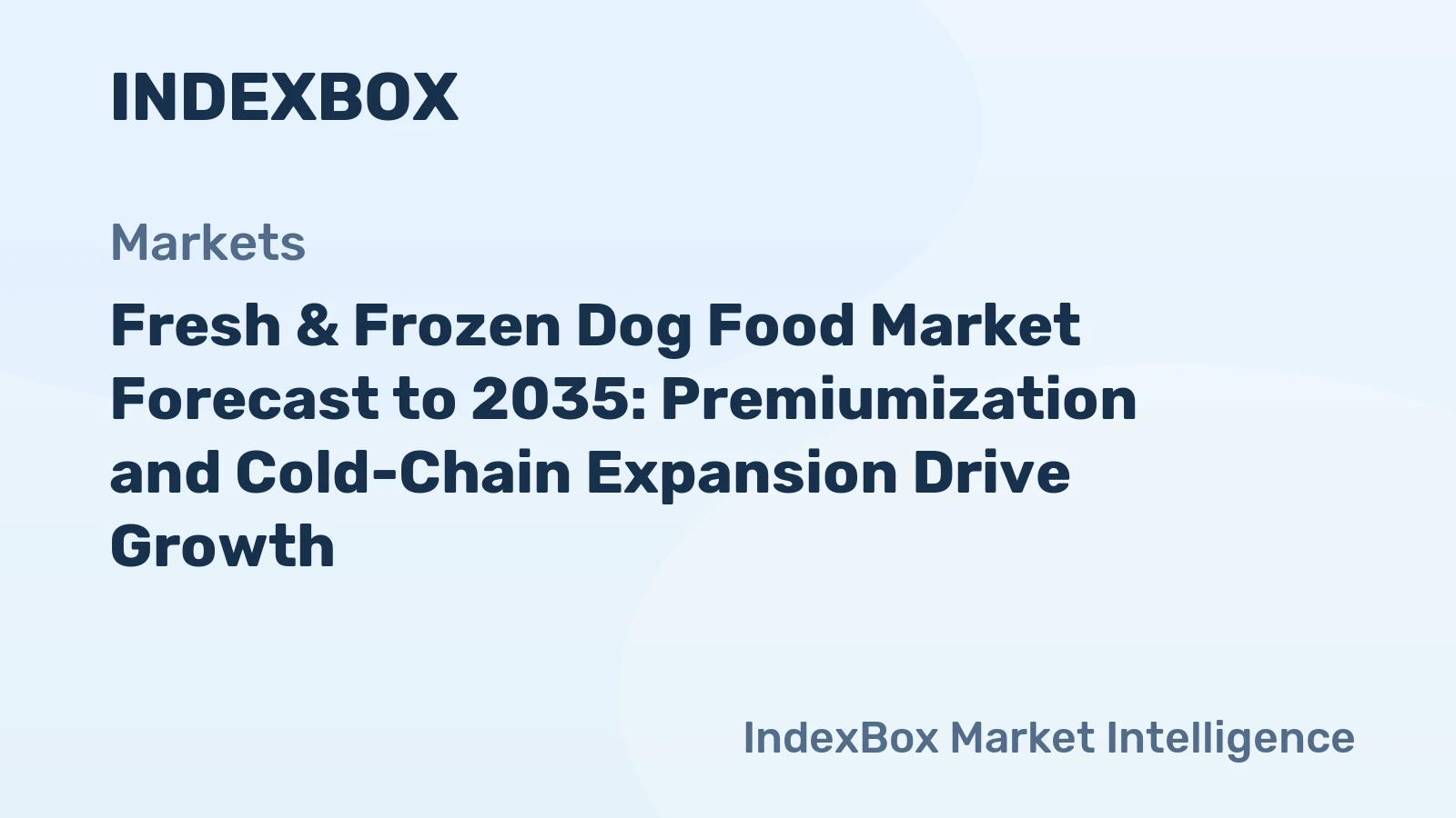 Fresh and frozen dog food market expansion visualization
