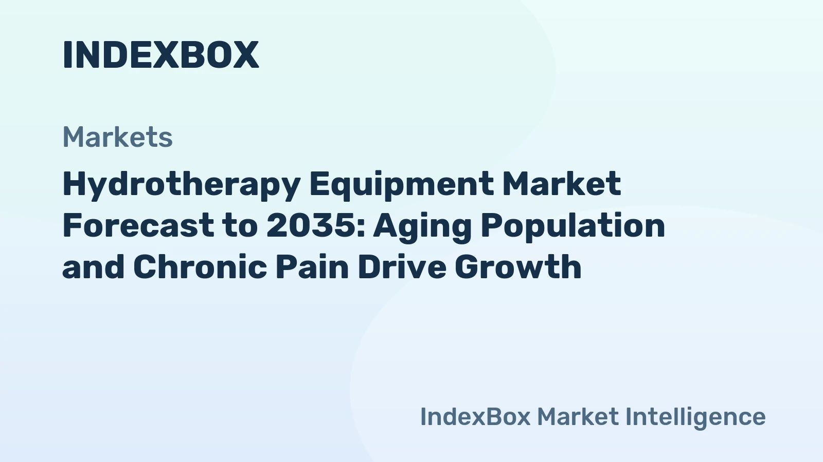 Hydrotherapy equipment market infographic