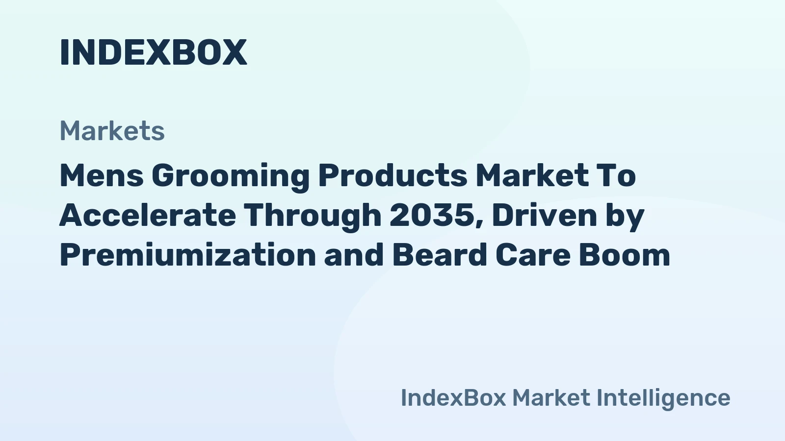 Global men's grooming products market forecast chart showing growth trajectory through 2035 with emphasis on premiumization trends