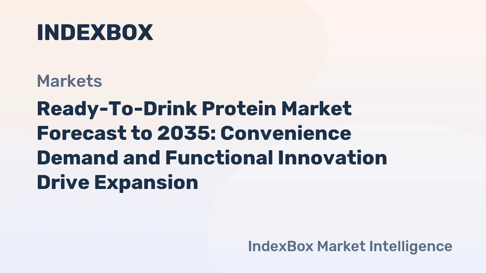 Ready-to-drink protein market analysis