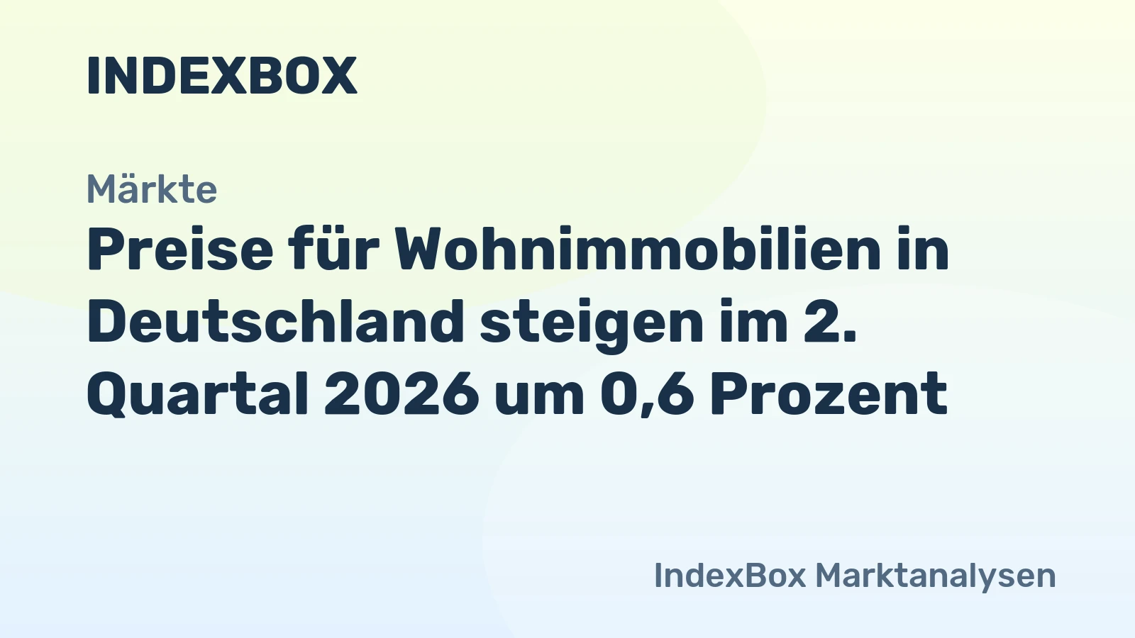 German residential property price trends Q2 2026