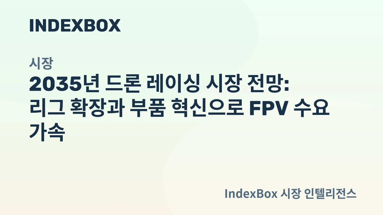 드론 레이싱 시장 전망 관련 그래픽