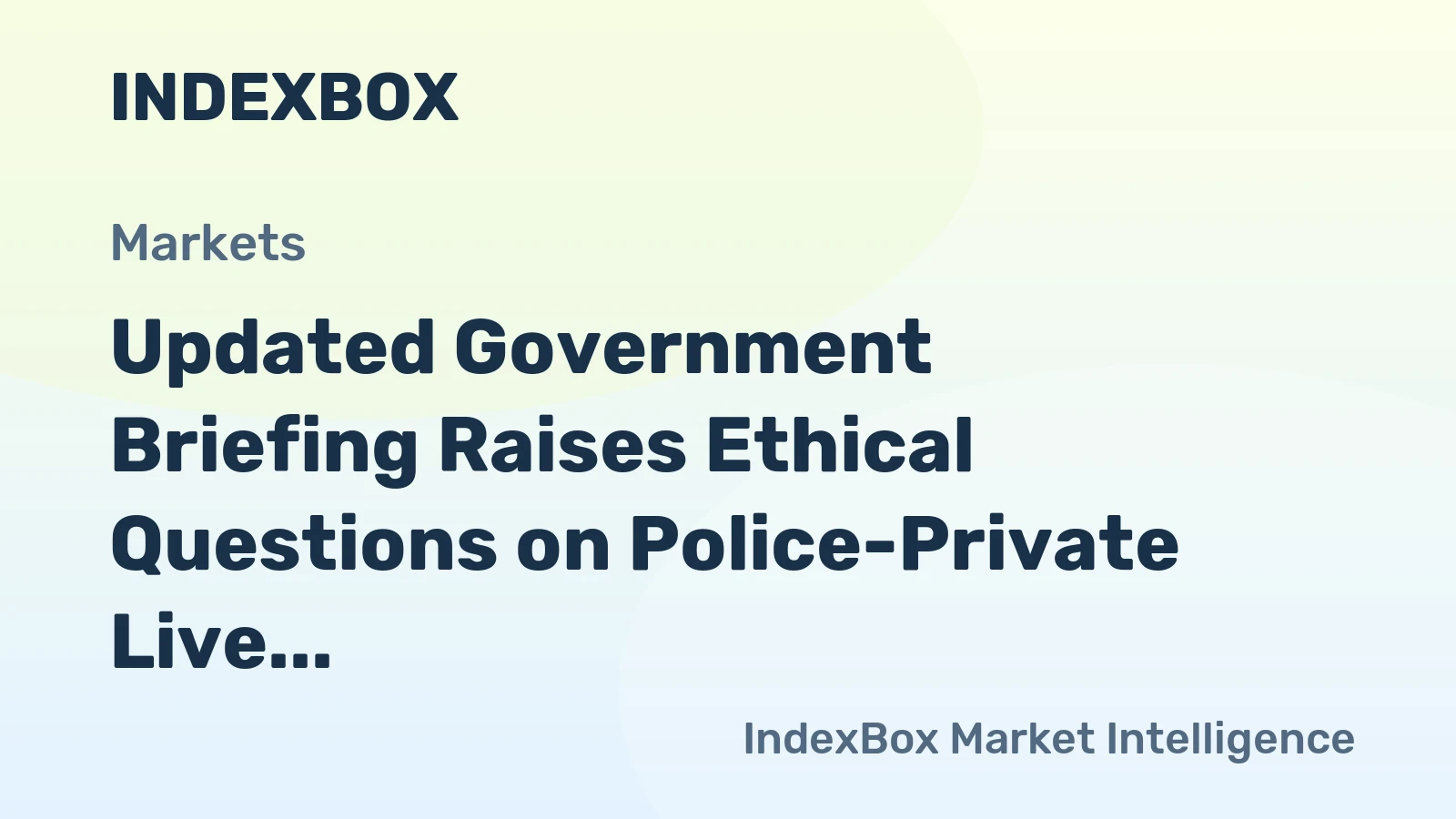 Ethics advisory committee briefing on police-private facial recognition partnerships