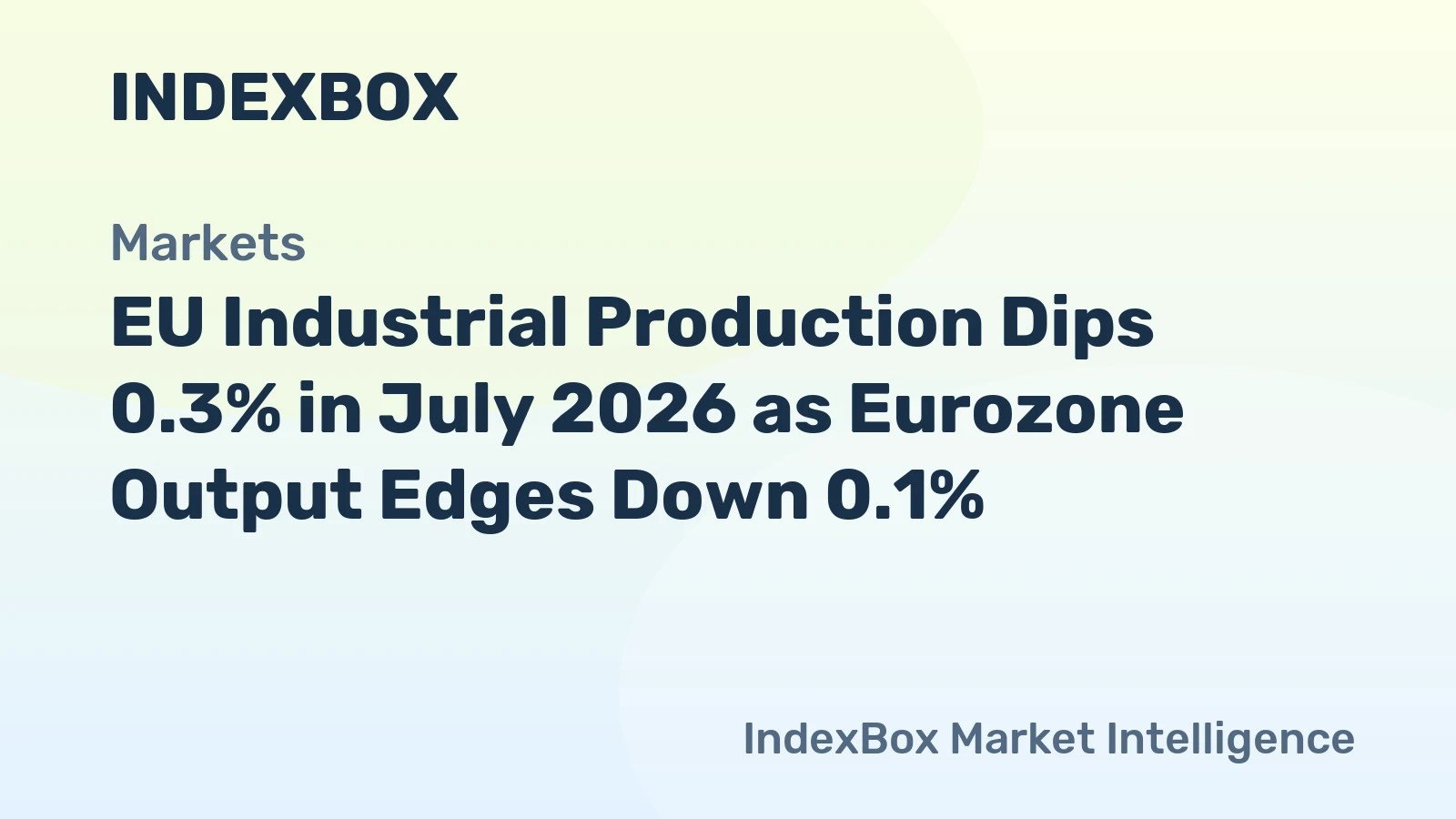 Eurozone industrial production trends showing recent decline