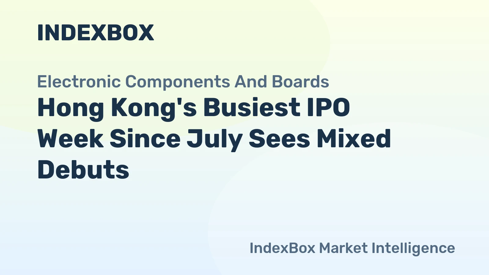 Mixed debut performance in Hong Kong's October IPO week.