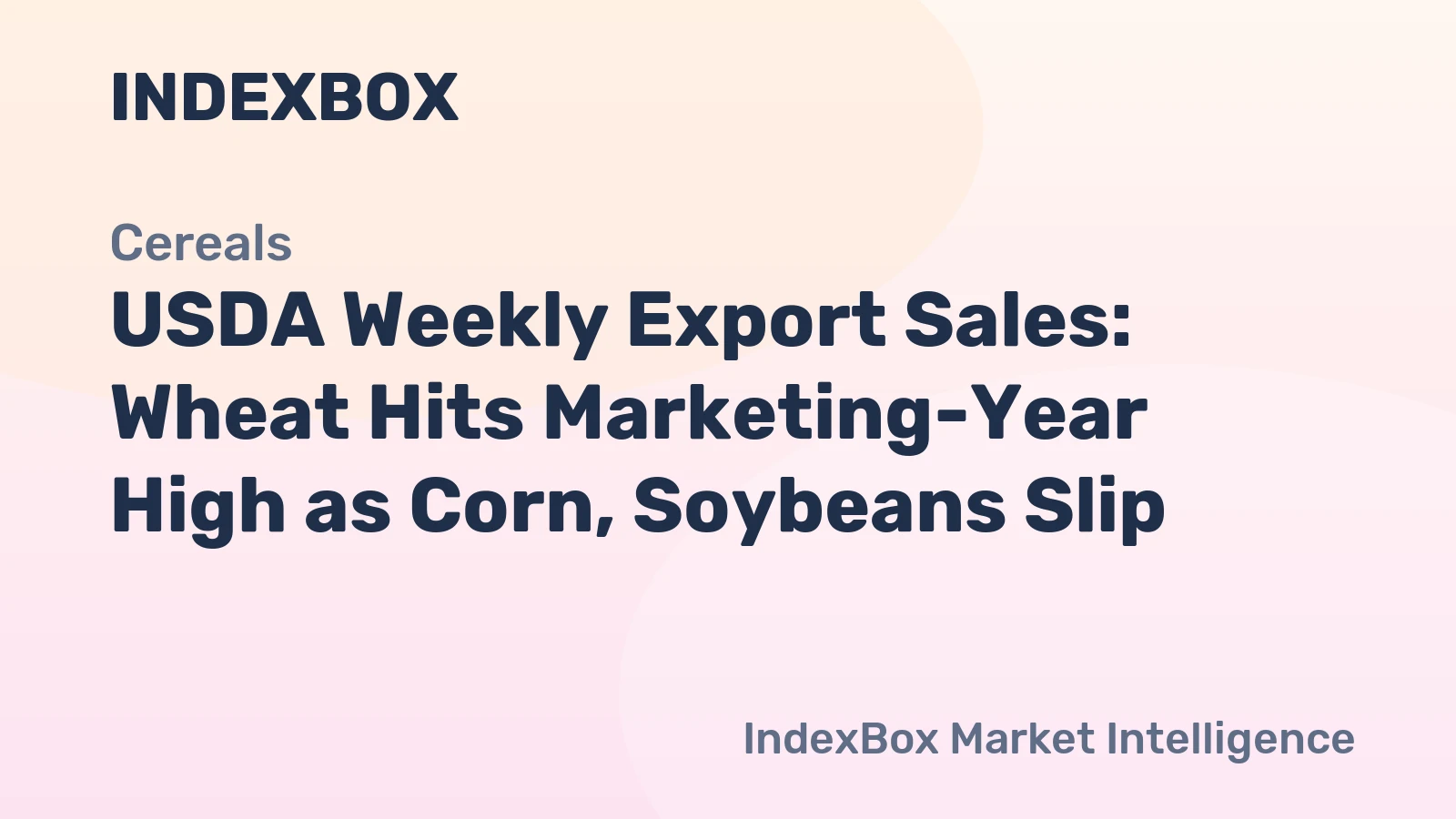 Chart of USDA export sales data