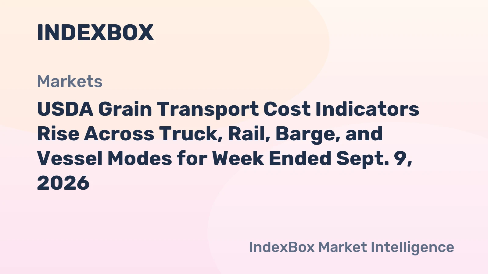 USDA grain transport cost indicators graph