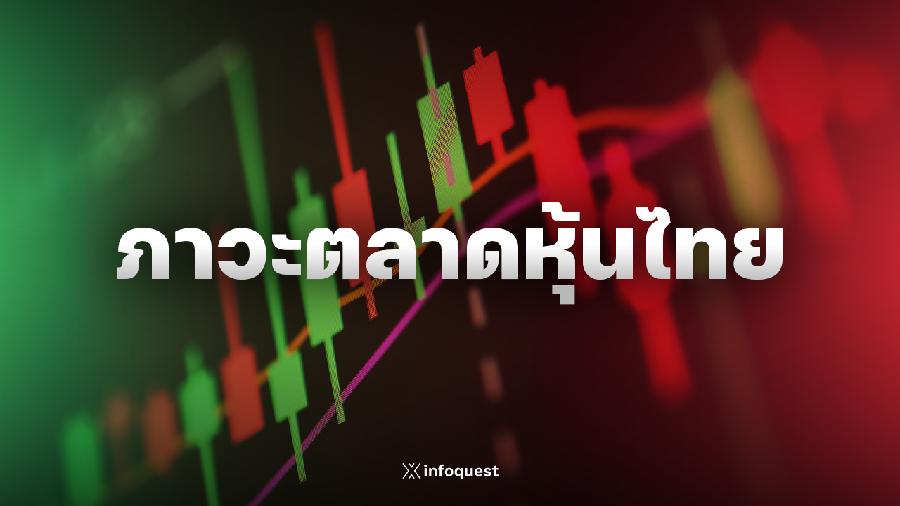 Thai stock market candlestick chart illustration
