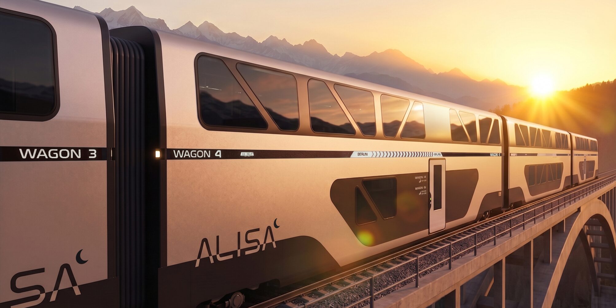 Visualisation of the DLR ALISA double-deck night train concept