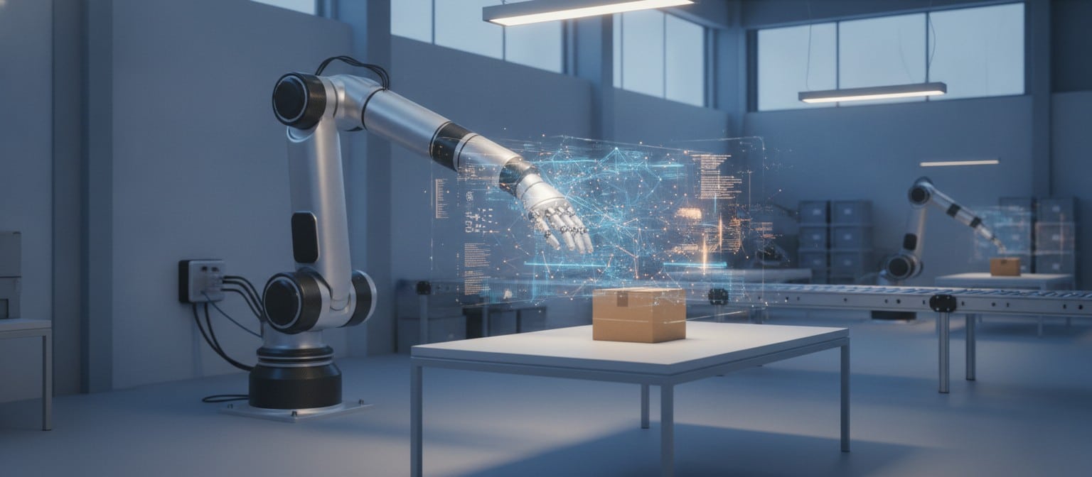 Generalist AI Robot Arm in Warehouse