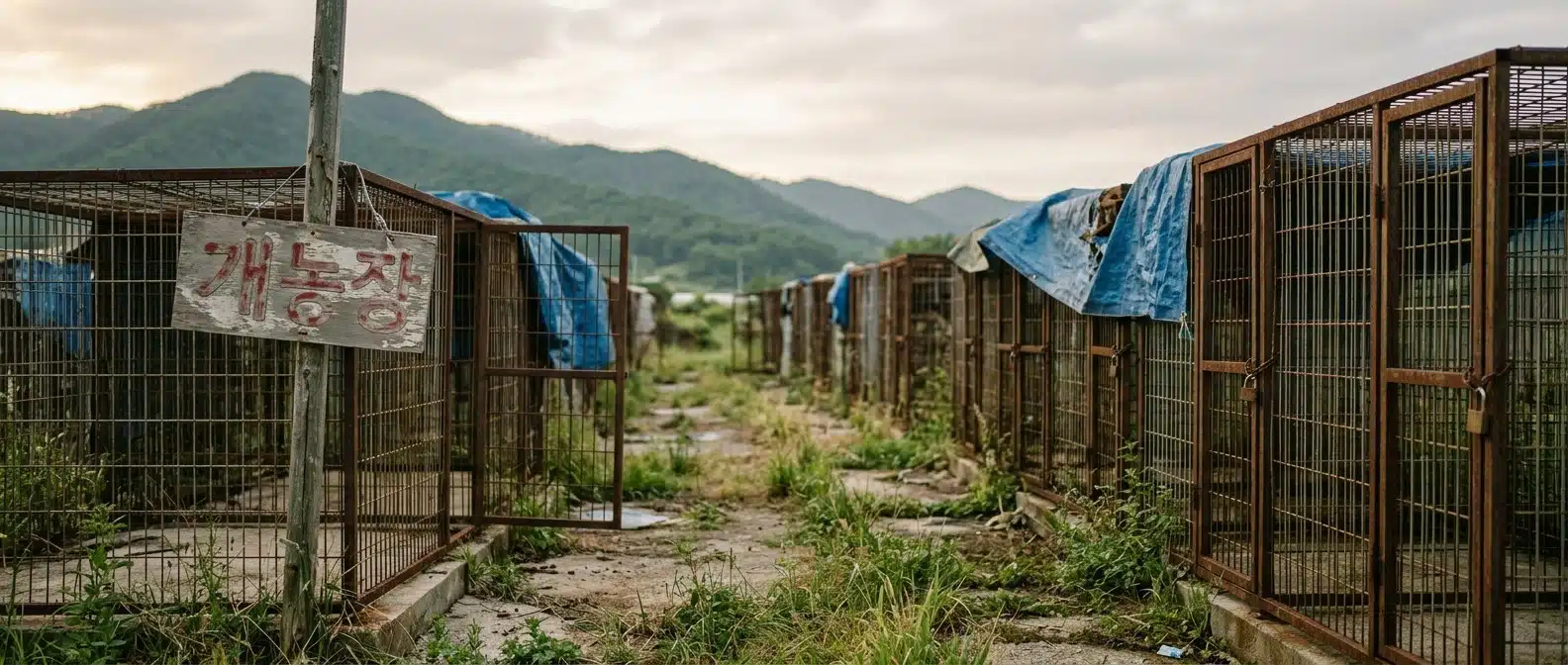 Empty dog farm in South Korea