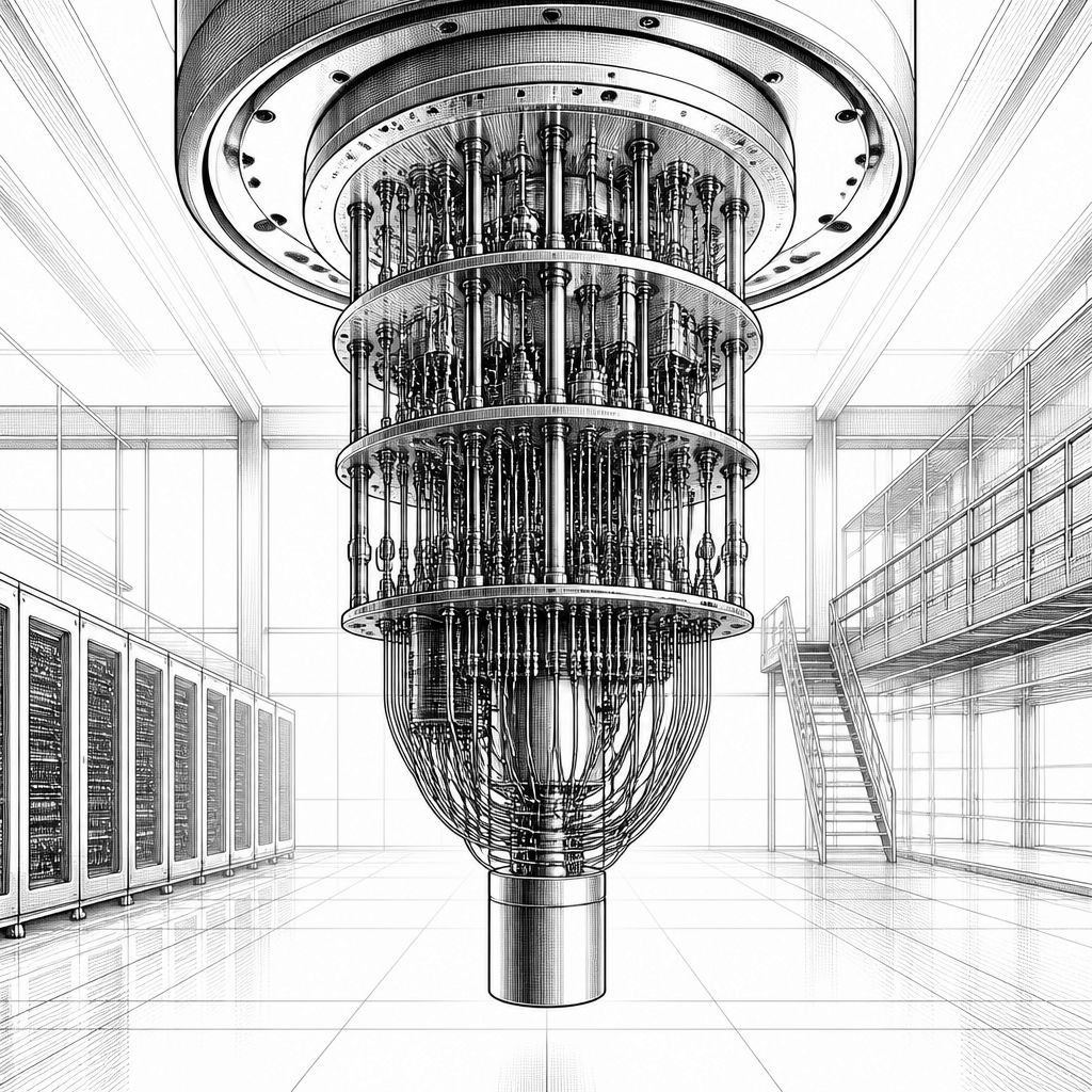 German quantum computing infrastructure and error correction research visualization