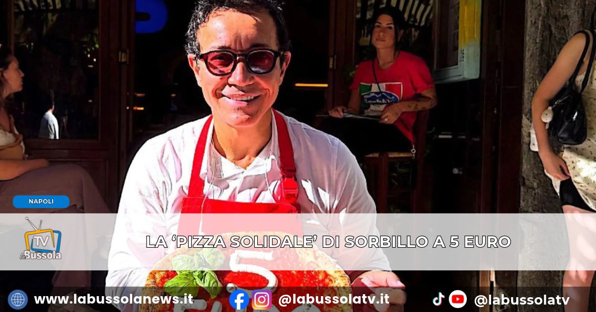 Gino Sorbillo promoting the Pizza Solidale initiative