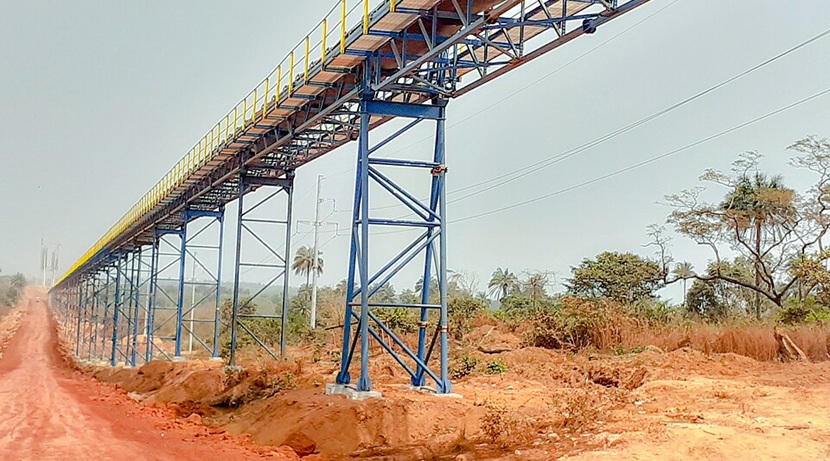 Bauxite mining operations in Guinea