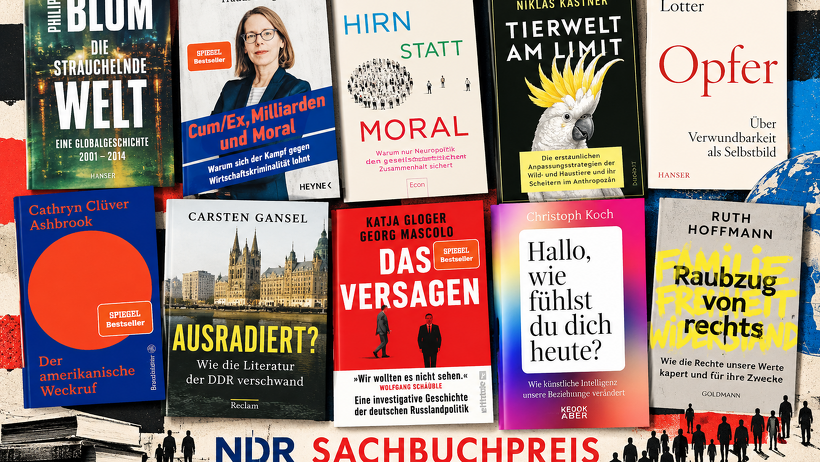 NDR Sachbuchpreis longlist emphasises politics, AI, and contemporary debate
