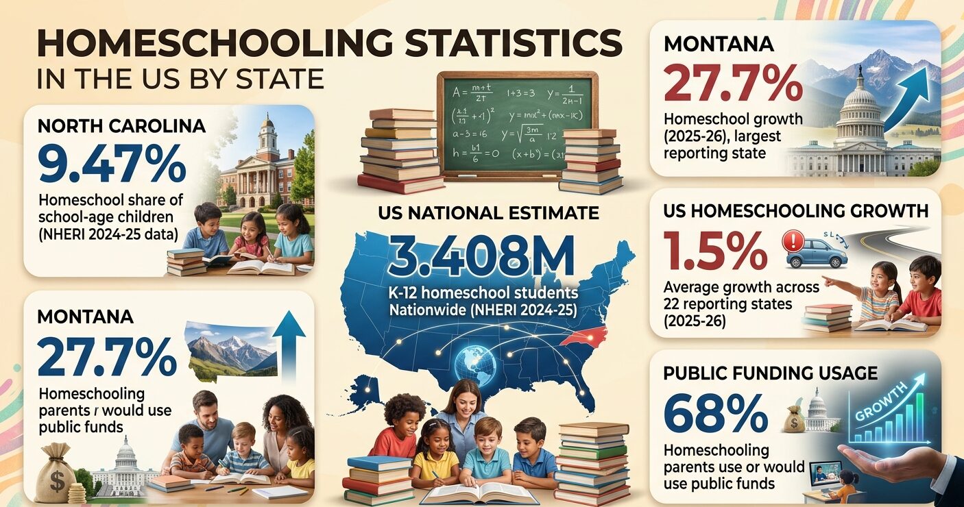 US homeschooling statistics by state and enrollment breakdown