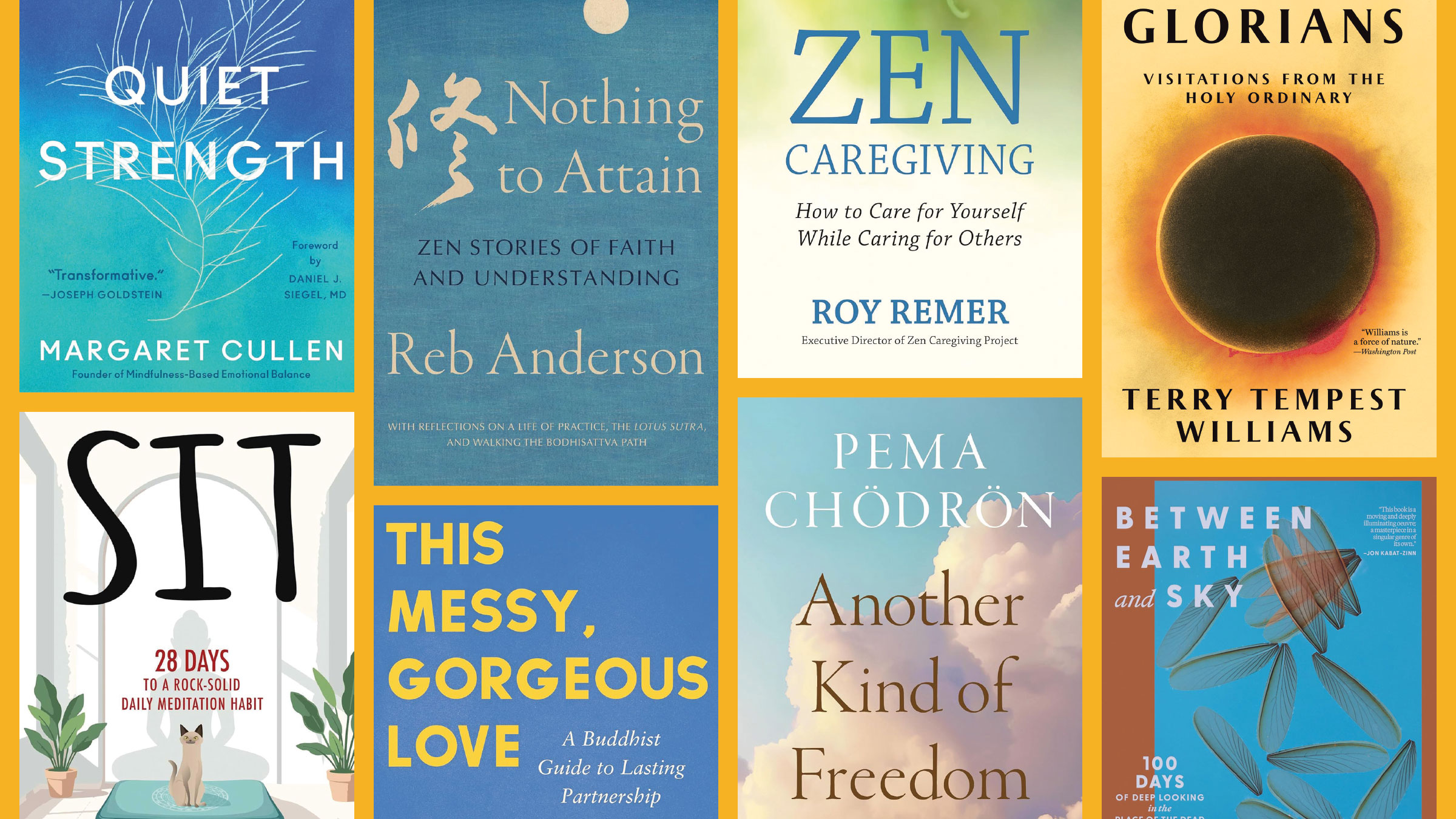 Book covers featured in Lion's Roar May 2026 review