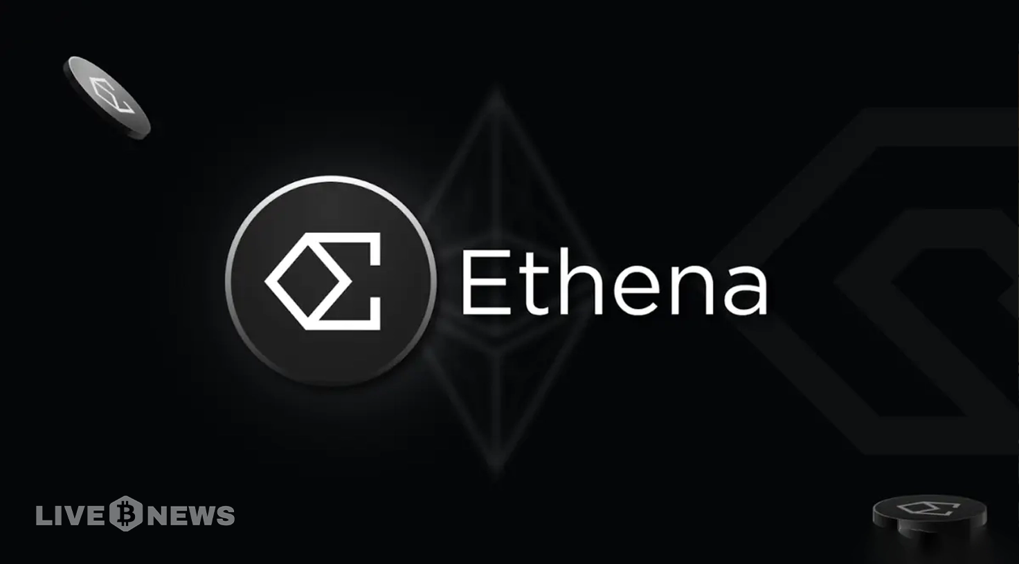Ethena ENA token image alongside stablecoin looping strategy news on MegaETH