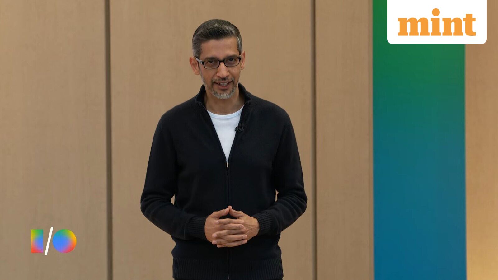 Sundar Pichai speaking at Google I/O 2026