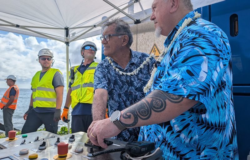 Google's Honomoana cable landing operations in Tahiti