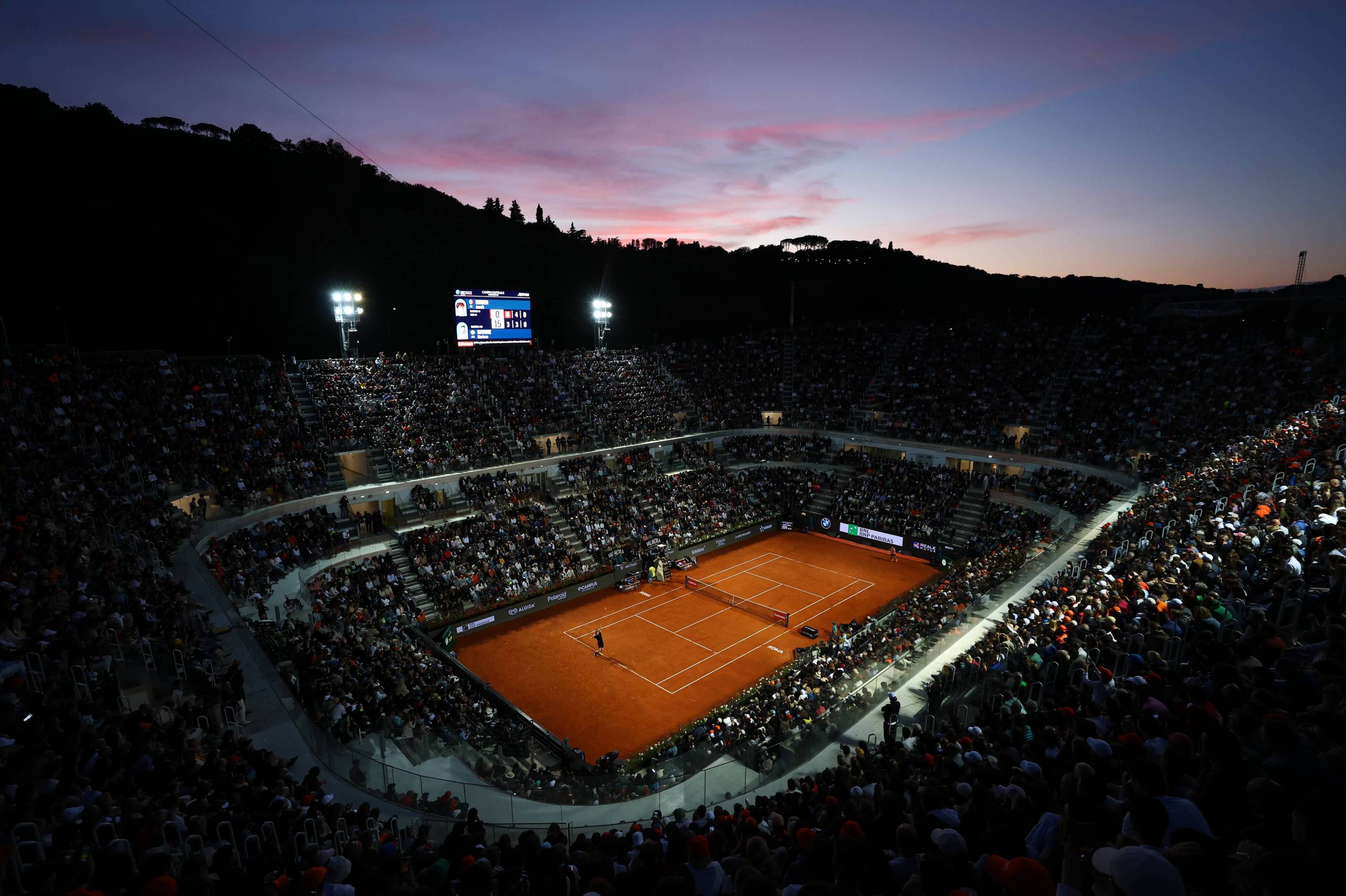 Foro Italico clay courts at the Italian Open