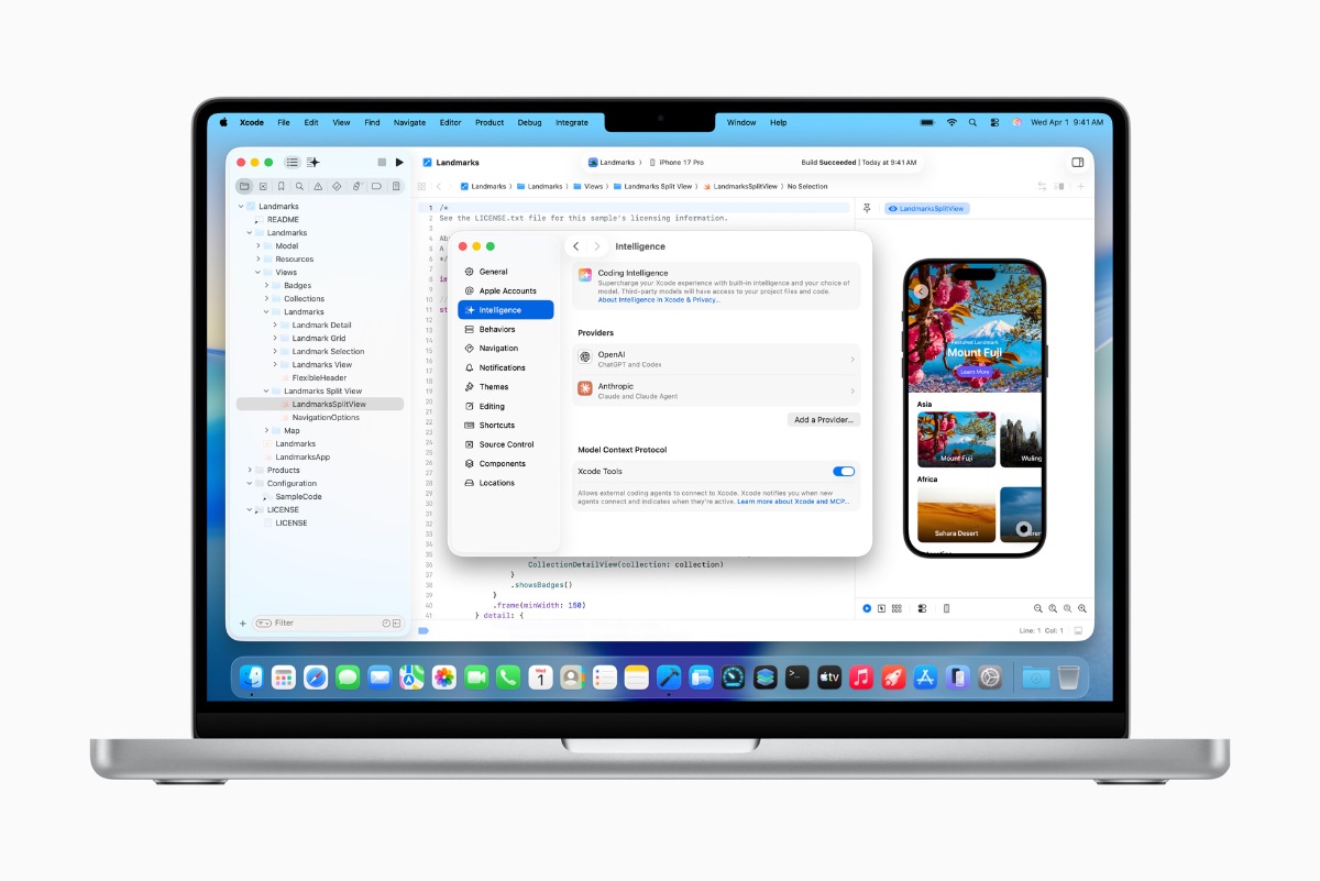 Screenshot of Xcode release notes page