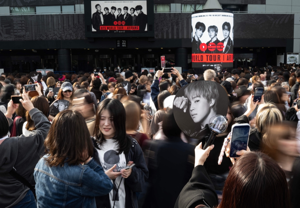 BTS performing on stage