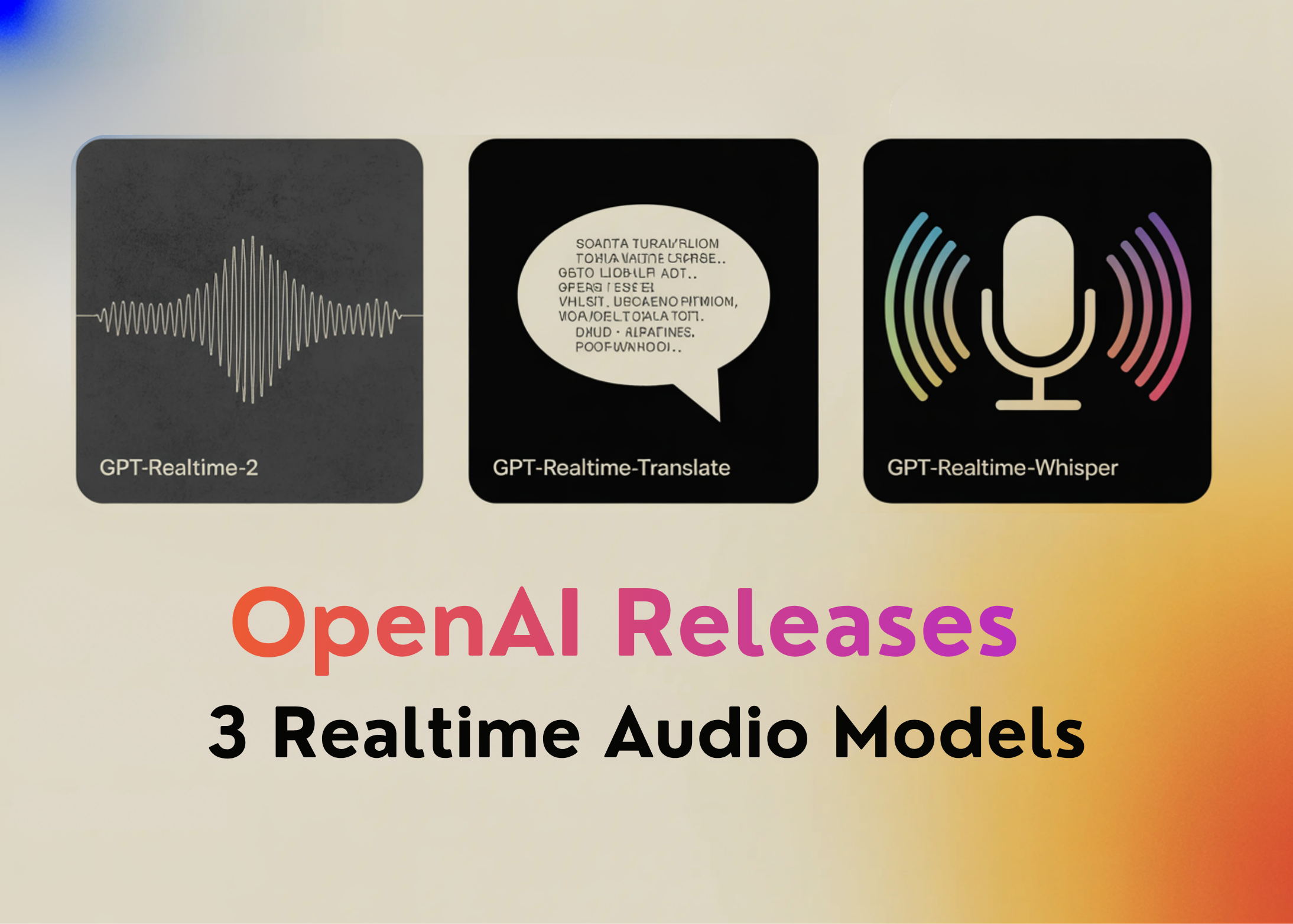 OpenAI Realtime Audio Models blog graphic