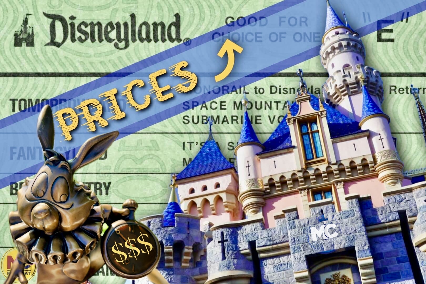 Disneyland ticket price increase graphic