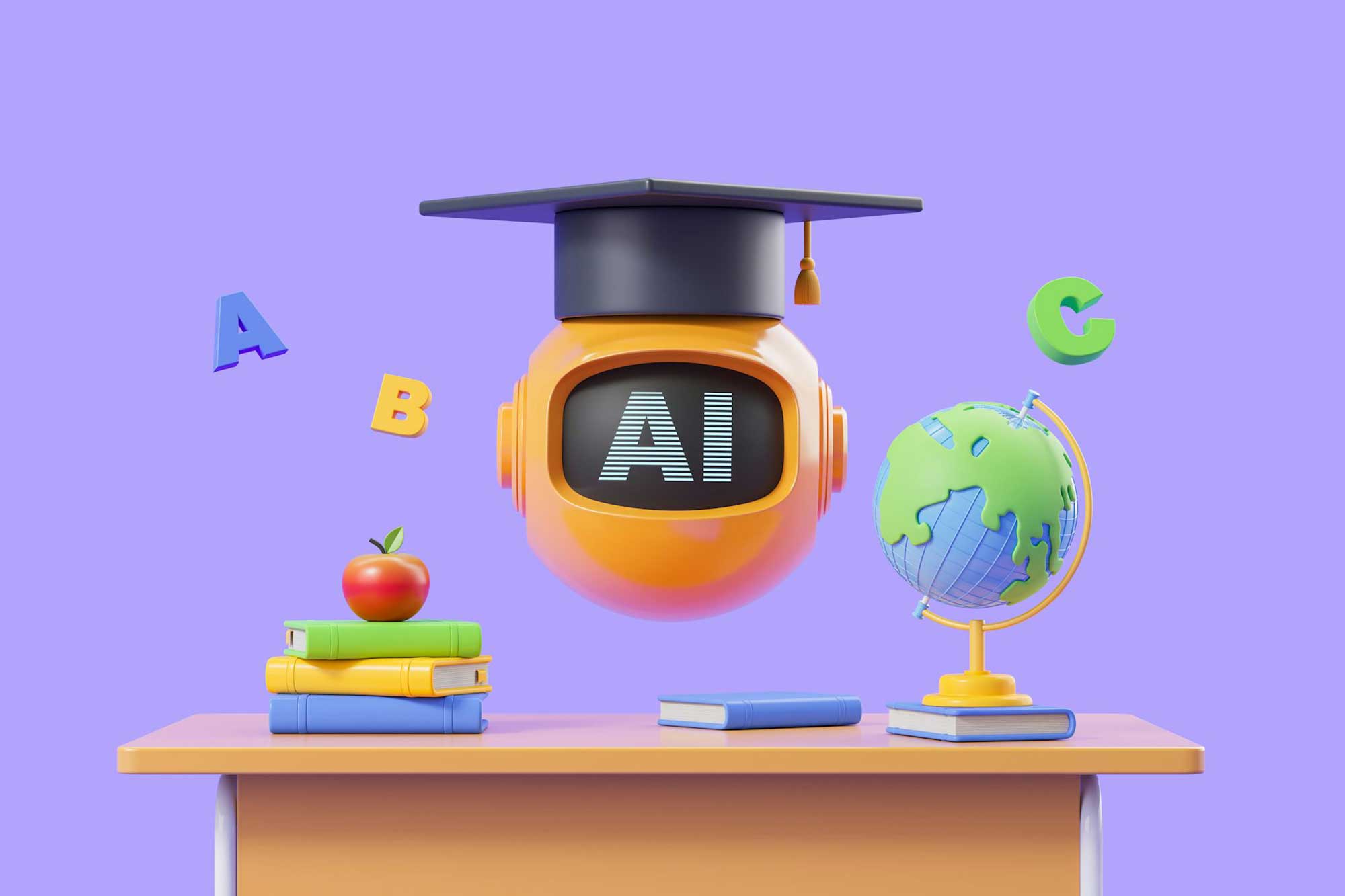 AI conversation illustration for classroom use