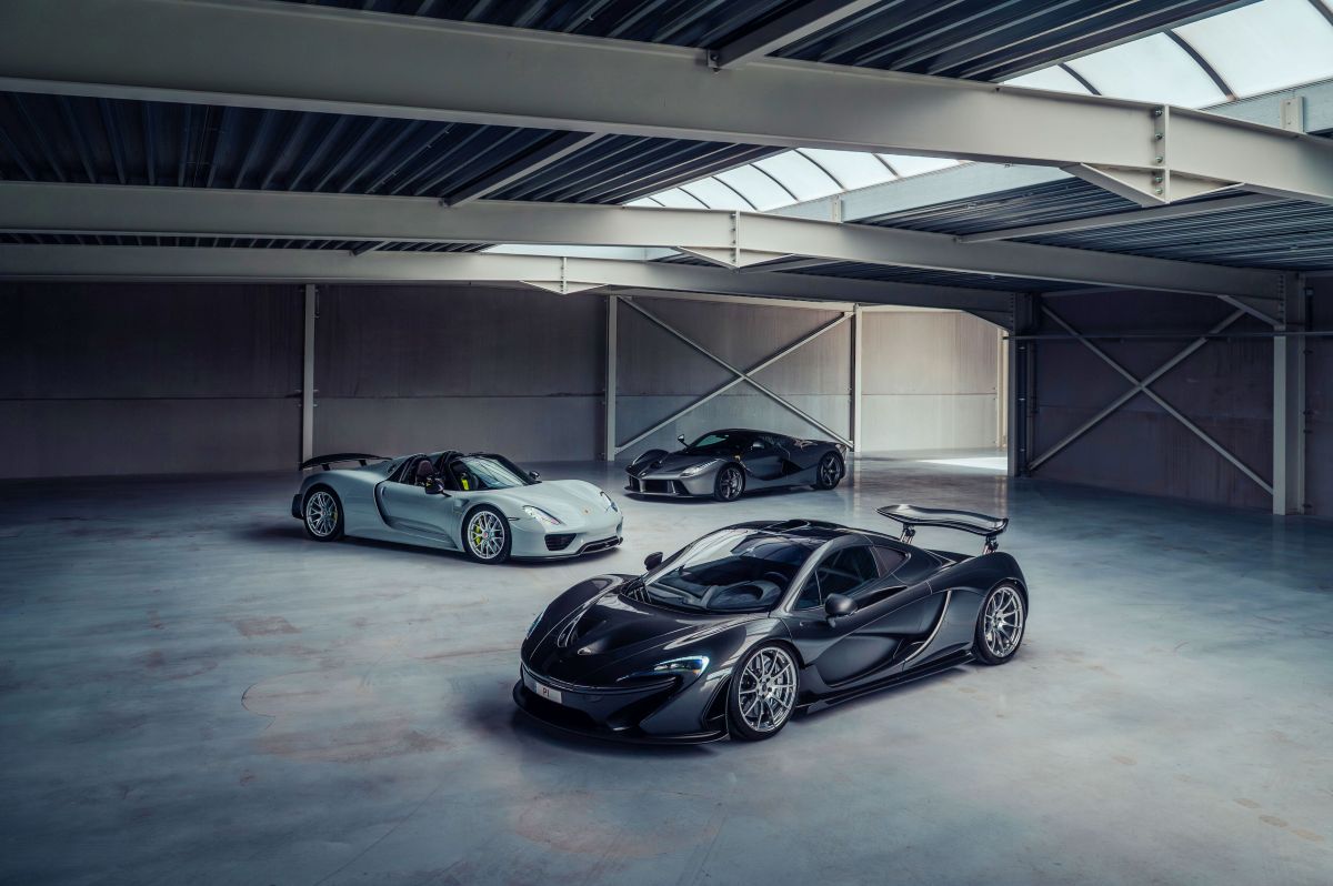 The Holy Trinity: Ferrari LaFerrari, McLaren P1, and Porsche 918 Spyder offered together by Broad Arrow Auctions