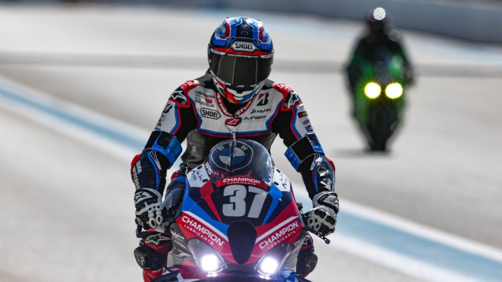 BMW motorcycle on track during qualifying
